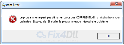 CDRPRNINTL.dll manquant