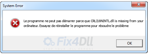 CRLI18NINTL.dll manquant