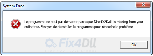 DirectX2D.dll manquant