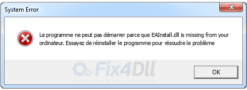 EAInstall.dll manquant