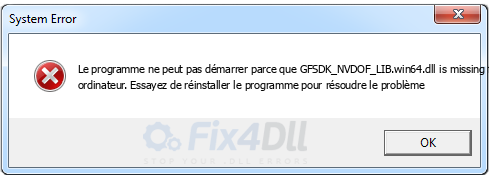 GFSDK_NVDOF_LIB.win64.dll manquant