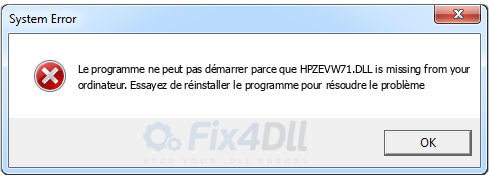 HPZEVW71.DLL manquant