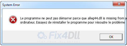alleg44.dll manquant