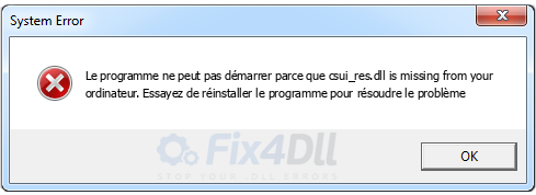 csui_res.dll manquant